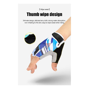 Guantes de Ciclismo de Dedos Cortos para Bicicletas con Absorción de Impactos, Transpirables y Antideslizantes, Suministro Directo de Fábrica - Product Image 3