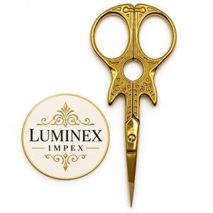 Ciseaux à broder Luminex Impex bleus à pointe fine pour la couture, le point de croix et les travaux d'aiguille - Product Image 4