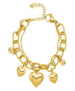 Bracciale Multi Cuore Placcato Oro 14K |   Macy's - Product Image 1