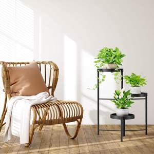 Support de plante en métal, design acrylique, support de pot de fleurs artistique pour patio, balcon, jardin, salon - Product Image 5