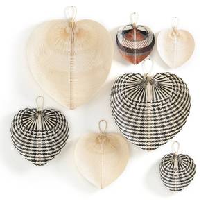 Éventails de feuille de palmier du Vietnam faits à la main, matériaux naturels, éventails de main, décoration de qualité supérieure pour mariage - Product Image 4