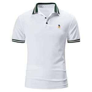 <b>Men's</b> Polo Shirts Regular Fit Custom Embroidery Logo Polyester Cotton Polo T Shirt O-Neck 180 Grams Short Sleeve Polo Shirts - Product Image 3