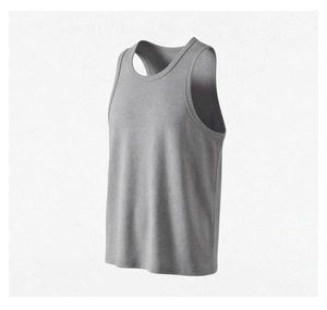 Camiseta sin mangas de punto ajustada para verano, top de tirantes acanalado para gimnasio y culturismo, camiseta sin mangas personalizada para hombre, ropa urbana, yoga - Product Image 5
