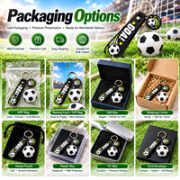 Porte-clés de football en PVC unique, expressif, tendance, délicat et raffiné, style dessin animé, pendentif sportif, breloque de sac, cadeau pour voiture et sac à dos