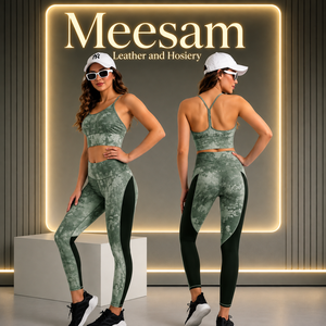Ensemble de yoga 2 pièces en Spandex et Nylon respirant, ensemble de yoga 3 pièces en Spandex et Nylon, ensemble de yoga écologique en Spandex taille mi-haute - Product Image 5