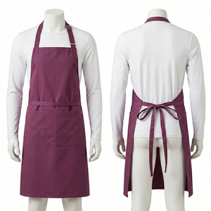 Mens Chef <b>Apron</b> 220 GSM Premium Polyester Fabric Pink Full Length Adjustable Strap Custom Embroidery Print Logo - Product Image 4