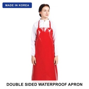 Korean Double Sided <b>Waterproof</b> <b>Apron</b> PU Coated Kitchen Restaurant Workshop Work <b>Apron</b> Loop Neck Type Medium Size - Product Image 1