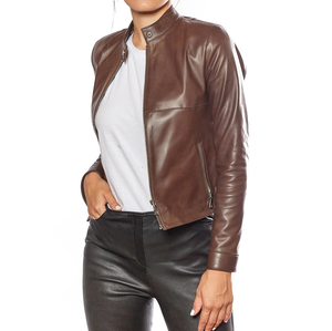 Chaquetas de Motociclista para Mujer, de Cuero PU, Transpirables, con Cierre, Elegantes, de Invierno, Alta Calidad, OEM, ODM, Gran Venta - Product Image 3