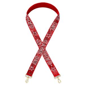 Star Game Day Sequin Personnalisé Or Blanc Perles De Rocaille Sac Sangles 'Hook Em Horns' Accessoire À La Mode Perlé Sac À Main Sangle - Product Image 1