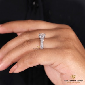Anillo de Diseño Clásico Solitario con Corte Redondo para Mujer, Diamante Cultivado en Laboratorio CVD, Oro Sólido de 14K, 1.00 Quilates, Certificado IGI, Claridad VVS2, Color D - Product Image 4