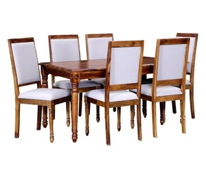 Modern Solid Wood Dining Table <b>Set</b>| Premium Sheesham Wood Dining Room Furniture | Jodhpur Handicraft - Product Image 1