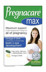 Pregnacare Plus Dual Pack 56 Comprimés Multivitamines Prénatales Oméga 3 Favorise la Croissance Fœtale Certifié CE Soins de Santé du Royaume-Uni - Product Image 3
