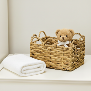 Rustic Handmade Water Hyacinth <b>Storage</b> Basket Natural Woven Organizer Eco-Friendly Laundry Basket <b>for</b> <b>Clothes</b> Toys Durable - Product Image 5