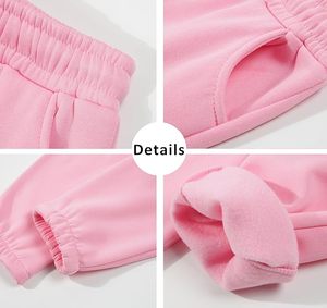 Conjunto Deportivo de Invierno para Niños, Sudadera con Capucha y Pantalones Jogger, Ropa Deportiva Unisex para Niños Pequeños, Forro Polar Cálido, Corduroy Personalizado, Cortavientos, Secado Rápido - Product Image 5