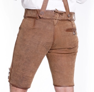 Pantalones Cortos Lederhosen Tradicionales Bávaros para Hombre, Duraderos, Elegantes, con Diseño Moderno, Decoración Bordada, Material de Cuero - Product Image 6