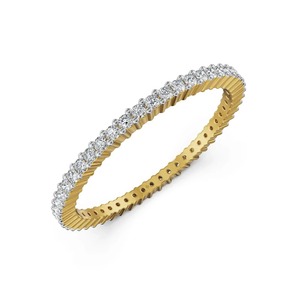 Anillo de Eternidad de Oro Amarillo de 14K con Diamantes Cultivados en Laboratorio, 0.33CT, Anillo de Boda Personalizado, Joyería Fina, Venta al Por Mayor - Product Image 2