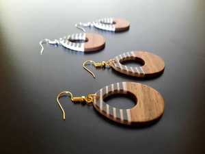 MN EXPORTS Natural Wood Resin Women Handmade Geometric Pendant Dangle <b>Drop</b> Earrings Boho Fashion Jewelry Party Wholesale Gift - Product Image 5
