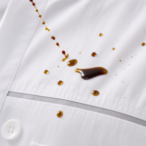 Veste de chef en fibre de bambou, anti-liquide, rafraîchissante, coupe classique, manches courtes, col mandarin, qualité supérieure, pour hôtel. - Product Image 6