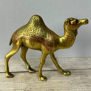 Elegant Brass Camel <b>Table</b> Centerpiece Decorative Handmade Desert Animal Figurine for Luxury Dining Room Styling - Product Image 1
