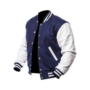 Comfortable Custom Made Stand Letterman <b>Jacket</b> <b>Men</b> <b>Long</b> Sleeves Contrast Color Breathable Eco-Friendly Winter <b>Jacket</b> - Product Image 4