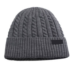 Bonnet léger et tendance en tricot de laine épaisse, idéal pour le streetwear, les sports d'hiver et les tenues quotidiennes - Product Image 3