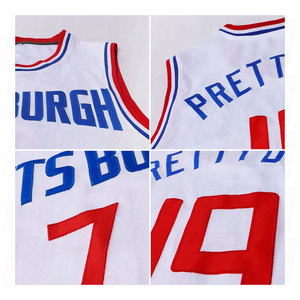 Camiseta de Baloncesto Retro Personalizada Blanca, Roja y Negra, Uniforme de Equipo sin Mangas de Primera Calidad, Estilo Vintage, Logotipo, Nombre y Número Personalizados - Product Image 4