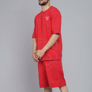 Ensemble chemise et short col rond pour homme adulte, 100 % coton, collection été 2026 - Product Image 2
