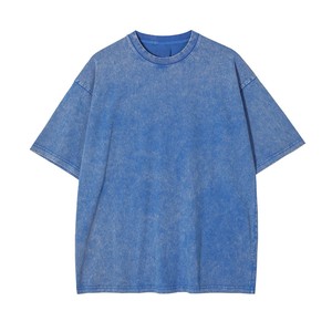 T-shirt Homme Oversize Vintage Uni Sérigraphié Manches Courtes Délavé à l'Acide Haute Qualité Streetwear Personnalisé AI-TS-206 - Product Image 4