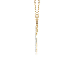 Colgante Abierto de Lujo con Diamante Cultivado en Laboratorio en Forma de Trébol, Oro 10K 14K 18K, Plata 925 935, para Regalo de Aniversario de Bodas - Product Image 4