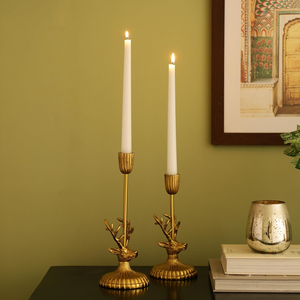 Elegante Candelabro de Metal Hecho a Mano y Duradero para Velas Cónicas, Candelabro Dorado Navideño para Sala de Estar, Mesa de Comedor y Hogar - Product Image 5
