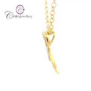 Colgante de Diamantes Naturales Reales con Letra Inicial 'R' de Oro Blanco Sólido de 18K, Regalo de Moda - Product Image 5