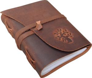 Luxury Genuine Full Grain Leather <b>Journal</b> Vintage Antique Style Hardcover Notebook with Deckle Edge Paper Day Planner <b>Writing</b> - Product Image 1