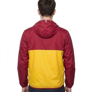 Men Color Block Hooded Windbreaker <b>Jacket</b> Zipper Closure Casual Sporty Outerwear Spring Lightweight Polyester Track <b>Jacket</b> - Product Image 2