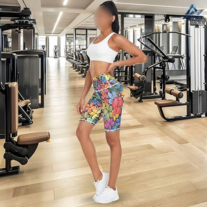Shorts de sport pour femmes, tendance, de haute qualité, imprimés par sublimation multicolores, prix usine, best-seller. - Product Image 5