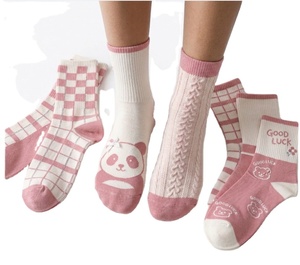 Cute Pink Cartoon <b>Bear</b> Ankle <b>Socks</b> Women Cotton Breathable Korean Style Sweet Mesh Summer <b>Socks</b> - Product Image 1