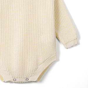 Combinaison pour bébé garçon en coton 100% tricoté, écologique, couleur unie, boutons YKK, combinaison d'hiver pour nourrisson, emballage personnalisé disponible, OEM - Product Image 4