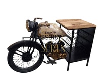 SUREN SPACE Meuble de présentation en bois massif, design antique indien Enfield, pour salon et comptoirs d'hôtel (Origine Rajasthan)