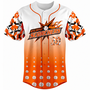 Maillots de baseball personnalisés de haute qualité en gros, chemises tendance cousues, uniformes de baseball OEM à logo personnalisé, vente chaude - Product Image 1