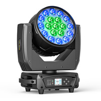 U`King 19X10 RGBW 4-en-1 Zoom Wash LED Moving Head Light DMX Projecteur de Scène pour DJ, Discothèque, Fête, Mariage, Spectacle