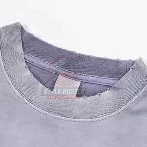 Nouveaux T-shirts délavés au soleil, style décontracté, pour l'été, en gros - Product Image 4