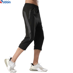Pantalones Capri Unisex para Hombre, Pantalones Cortos Deportivos Casuales con 3/4 Bolsillos con Cremallera, Transpirables, de Secado Rápido, Ecológicos, de Cintura Media, de Lona - Product Image 1