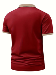 Custom Men's Maroon for Shirt Short Sleeve Jersey Knitted Cotton Breathable Casual Style Front Logo Digital Printed ODM Service - Product Image 2