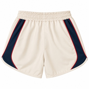 Premium design Cream MMA <b>Shorts</b> with Navy Red Stripes Heat-Transfer Printed Quick Dry Regular Fit MMA <b>shorts</b> - Product Image 2