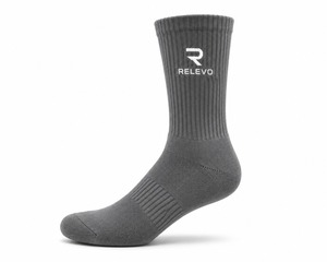 Chaussettes décontractées pour hommes en spandex et polyester, tricotées, respirantes, grises unies, jacquard, style hiver classique, haute qualité - Product Image 2