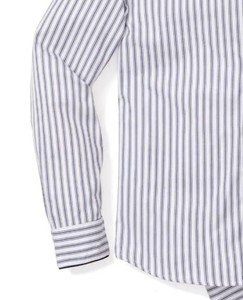 Pyjama d'été rayé pour homme, lavable en machine, respirant, confortable, anti-plis, avec poches, manches longues, 100% coton - Product Image 4