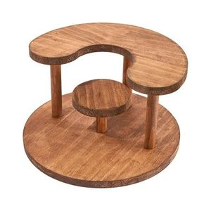 Support à gâteau en bois fait main, écologique, passe au lave-vaisselle, AZ ENTERPRISES, présentoir à desserts, style rustique, pour la maison et la boulangerie - Product Image 2