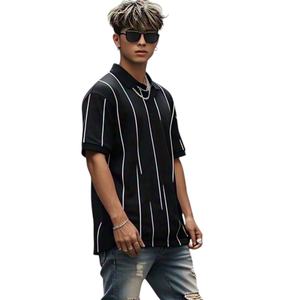 เสื้อโปโลแขนสั้นผ้าไอซ์ซิลค์ระบายอากาศทรงหลวมสำหรับผู้ชายเสื้อโปโลไซส์ใหญ่พิเศษสั่งติดฉลากได้ตามต้องการ - Product Image 1