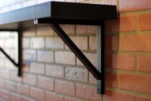 Supports muraux en métal noir robustes pour étagères flottantes, paires de supports triangulaires, supports en L industriels - Product Image 5