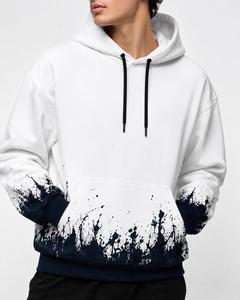 Men's Autumn Sublimation Hooded Fleece Hoodies 100% Cotton Breathable Quick Dry Eco-Friendly <b>Raglan</b> Sleeve Pocket Casual Regular - Product Image 2