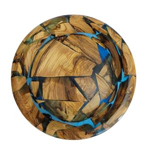 Tazón torneado a mano de resina multicolor Tazón de madera y resina en línea al mejor precio Tamaño de producto personalizado Hecho EN LA India - Product Image 1